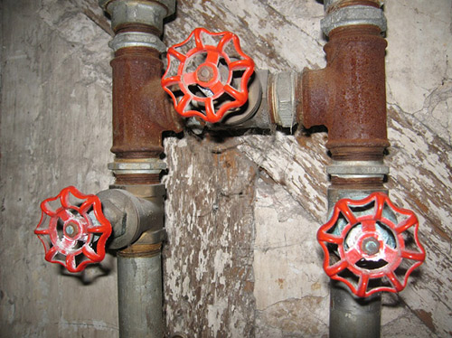 Turning off main water supply